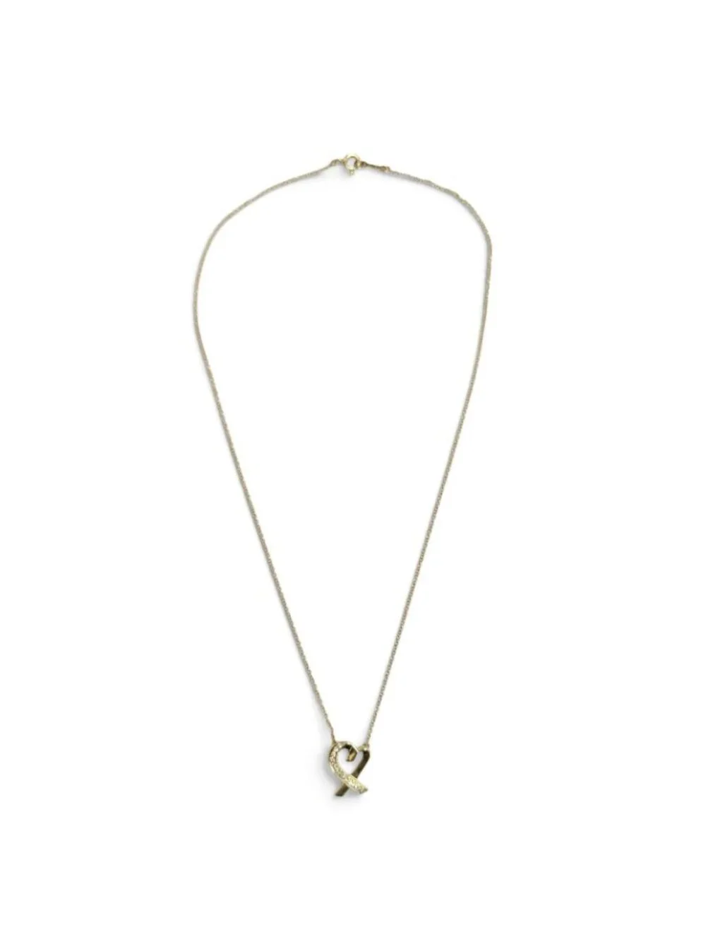 Tiffany & Co Paloma Picasso Loving Heart Diamond Pendant 750 Yellow